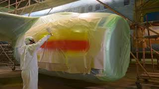 Watch Jet2com and Jet2holidays’ 100th aircraft get a paint job [upl. by Riocard]