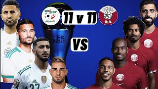 Algeria 2023 🇩🇿 🆚 Qatar 2023 🇶🇦 🔥🥶  Mahrez Afif Bennacer Muntari Aouar Al Haidous [upl. by Seedman]