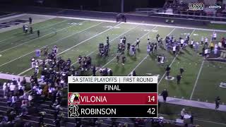 2024 5A Football Playoffs  Vilonia Eagles at Robinson Senators [upl. by Alrrats]