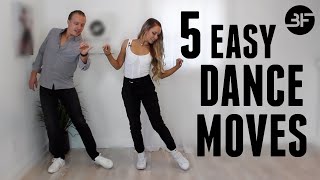 5 Easy Dance Moves for Weddings amp Parties  Solo Edition [upl. by Ahsinwad947]