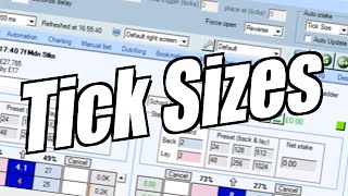 Using Bet Angel  One click screen  Tick sizes [upl. by Faun227]