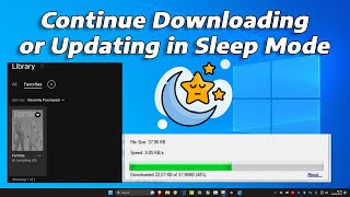 How To Continue Downloading or Updating in Sleep Mode Windows 11 [upl. by Nodanrb812]