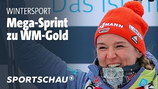 BiathlonWM in Oberhof Denise HerrmannWick rast zu WMTitel im Sprint  Sportschau [upl. by Kcirde907]