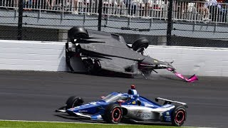 Kyle Kirkwood BIG FLIP  2023 Indy 500 [upl. by Neala300]