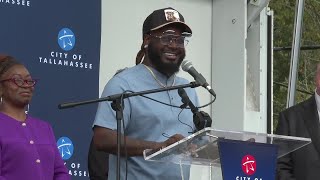 Tallahassee native TPain honored with street renaming ceremony and key to the city [upl. by Wenonah995]