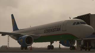 MSFS Tashkent  Bishkek Manas  Fenix Airbus A320 Uzbekistan Airways [upl. by Milone122]