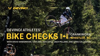 Devinci Athletes Bike Checks at Crankworx Whistler 2023 with Steve Vanderhoek [upl. by Mcquillin]