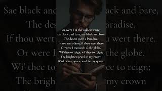 Robert Burns poem O Wert Thou in the Cauld Blast shorts poem asmr poetry scotland [upl. by Nonnelg713]