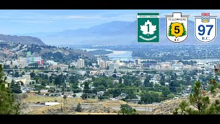 202112 Kamloops BC Road amp City Tour—Downtown Thompson Rivers University North Shore Red Bridge [upl. by Aicerg]