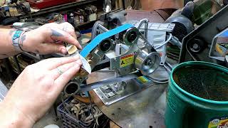 Toolcker 1x30 Belt Sander Mods and Knife Sharpening Demonstration [upl. by Stephen]