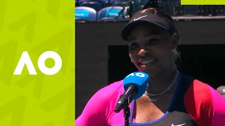 Serena Williams quotI had to fightquot 2R oncourt interview  Australian Open 2021 [upl. by Whalen]