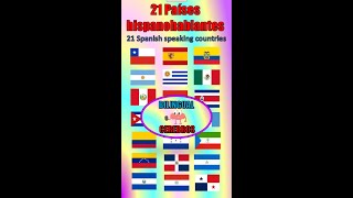 21 PAÍSES HISPANOHABLANTES Y SUS CAPITALES EN 1 MINUTO  21 Spanish speaking countries in 1 minute [upl. by Fidellas804]