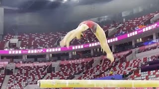 Ou Yushan NEW Beam Routine 2021 Chinese Nationals PT 70 [upl. by Irelav964]