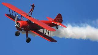 Third Strike Wingwalking Boeing Stearman N2S 4 Kaydet 3 Aero Gatineau 2023 [upl. by Linnea]