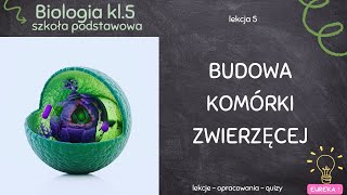 Biologia klasa 5  lekcja 5  Budowa komórki zwierzęcej [upl. by Bianca]