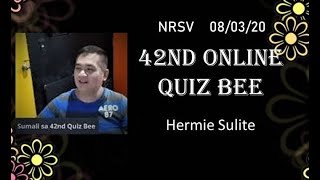 NRSV 42nd Online Quiz Bee by Hermie Gerez Sulite f4L [upl. by Samara]