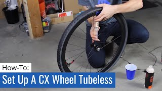 How To Set Up A CX Wheel Tubeless [upl. by Munafo535]