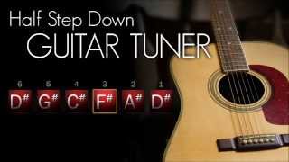 Half Step Down Guitar Tuner  Acoustic Interactive [upl. by Ecnarf140]