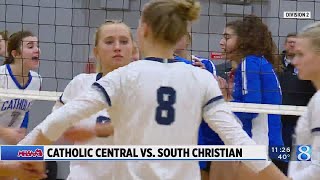 MHSAA volleyball highlights Nov 7 2023 [upl. by Silliw326]