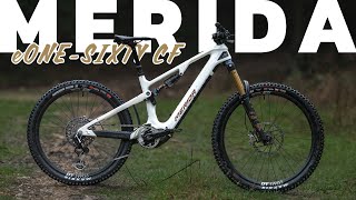 Meridas New eONESIXTY CF eMTB  First Ride Review [upl. by Sedlik]