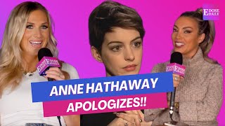 Anne Hathaway APOLOGIZES To Journalist After Cringeworthy Interview [upl. by Enelrak]