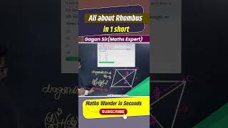 all about rhombus in 1 short  Geometry by Gagan Pratap sir ssc cgl chsl mts cpo ib shorts [upl. by Inafit]