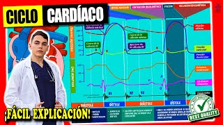 CICLO CARDÍACO fisiología ¡FÁCIL EXPLICACIÓN [upl. by Nilahs]