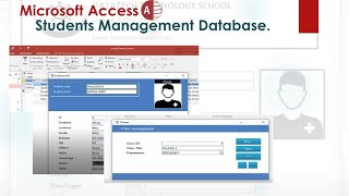 Creating students management database in Microsoft Access \ Full tutorial [upl. by Heyde]