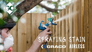 Everything Youll Need To Know About Spraying Stain Onto A Fence  Graco Airless Sprayer [upl. by Lem]