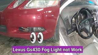 How to Lexus Gs430  fog light not working mot failure 2006  Fog Light Fuse location [upl. by Kohsa]