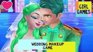 Ice Princess Royal Wedding Day Game  Green Haired Ice Princess  Fun Girl Games Makeup Dress Up [upl. by Atikahs]