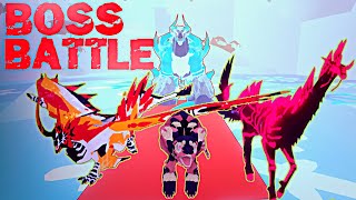 BOSS FIGHT IS HERE Winter Event Minigame  Creatures of Sonaria [upl. by Ahsima]