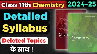 Class 11th Chemistry latest Syllabus 2024  Deleted Topics in Chemistry Class 11th [upl. by Fricke]