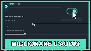 Rimuovere Rumore Audio Fruscio e Vento in Filmora  Wondershare Filmora Tutorial [upl. by Merriam815]