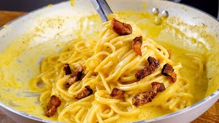 Famous ITALIAN SPAGHETTI CARBONARA That is Driving The World Crazy Simple fast delicious [upl. by Mychael]