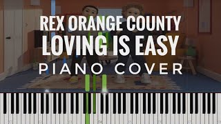 Rex Orange County  Loving is Easy piano cover  instrumental  how to play [upl. by Ahsilyt200]