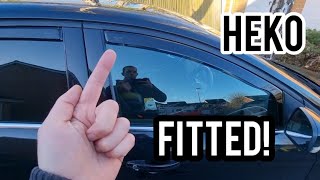 Unboxing and How to install Team Heko wind deflectors front and rear on any car [upl. by Opaline]