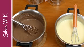 Pudding kochen  Pudding  Variationen  Schoko und Vanille [upl. by Acirred125]