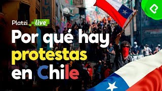 Por qué hay protestas en Chile  PlatziLive [upl. by Anekahs242]