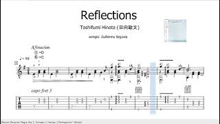 Toshifumi Hinata – Reflections  Classical Guitar  partitura y tablatura Tabs [upl. by Anassor]