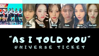 ABSCover UNIVERSE TICKET “As I Told You Kim Sungjae” [upl. by Yrred898]