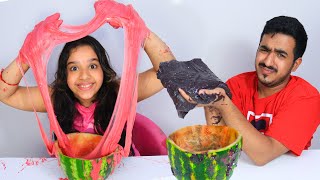 Shfa and Watermelon Slime prank [upl. by Netsirk]