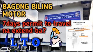 7 DAYS PERMIT TO TRAVEL FROM MOTORCYCLE DEALER PUWEDE BANG PA EXTEND SA LTO [upl. by Uhthna527]