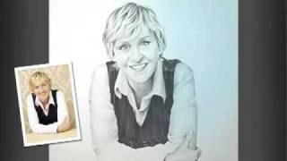 Kelly ONeill  TimeLapse Speed Drawing of Ellen Degeneres [upl. by Aiksas586]