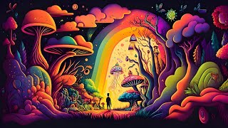 Psychedelic Trance  Magic Mushrooms  Hallucinations mix 2023 AI Graphic Visuals [upl. by Beeson]