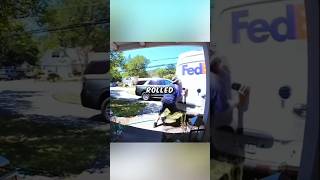 FedEx Driver Causes 2 Crashes in 1 Delivery [upl. by Arotak]