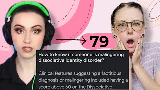 DissociaDID Scores Over Malingering On Diagnosis Test [upl. by Olnee]