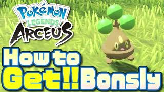 How to Get Bonsly in Pokemon Legends ArceusBonsly Location [upl. by Kamal]