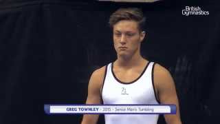 GREG TOWNLEY  GOLD  2015 British Tumbling Championships [upl. by Aihseyt648]