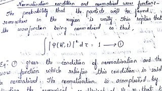 Normalised wave function and Normalisation Condition  Unboxing Physics [upl. by Ahser]